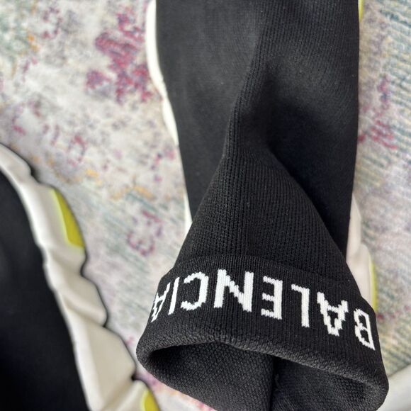 Balenciaga Speed Sneaker Cuffed Black Yellow main image 6